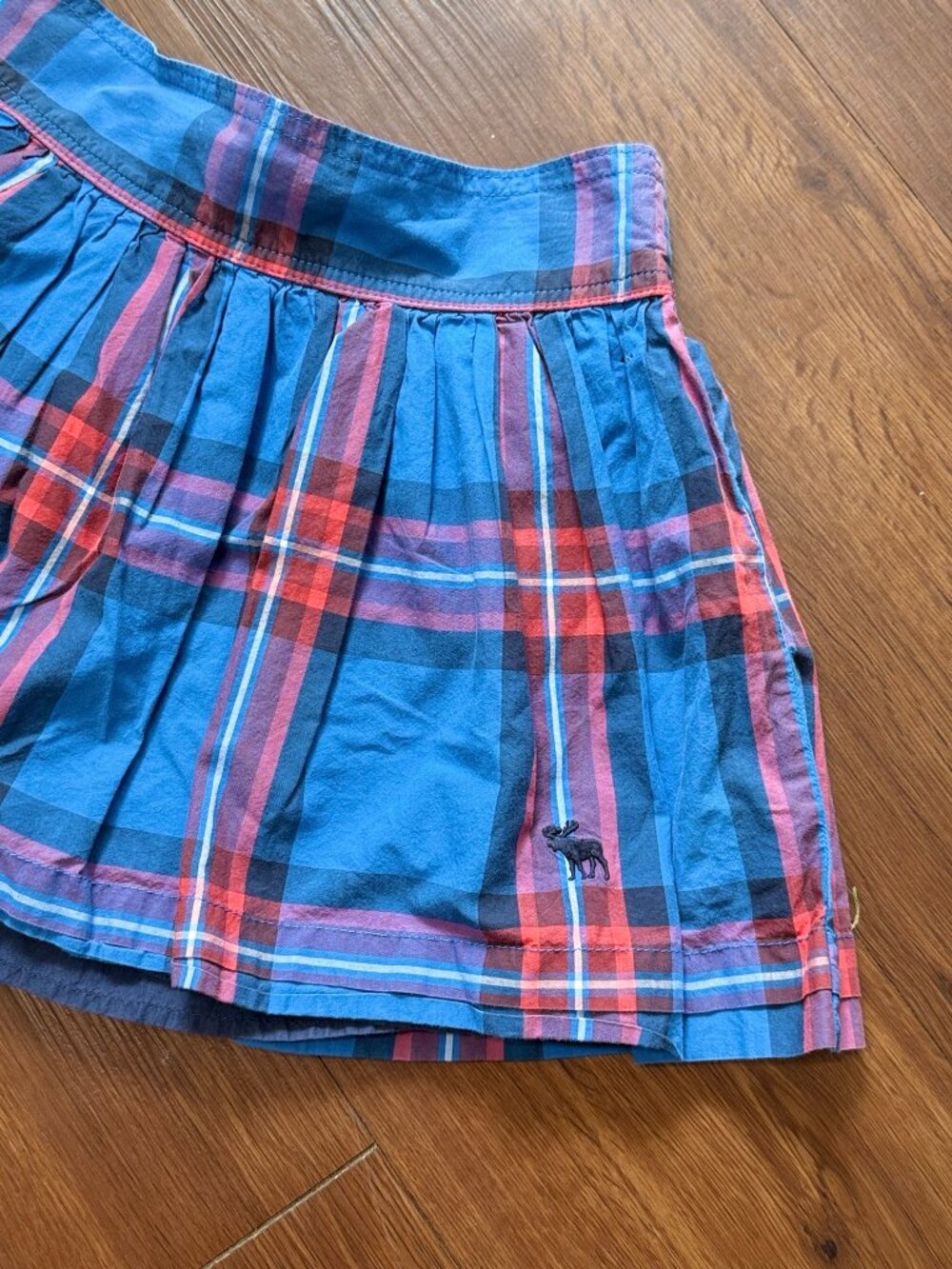Abercrombie Plaid Pleated Mini Skirt Y2K Preppy Tenniscore Cottage 3763